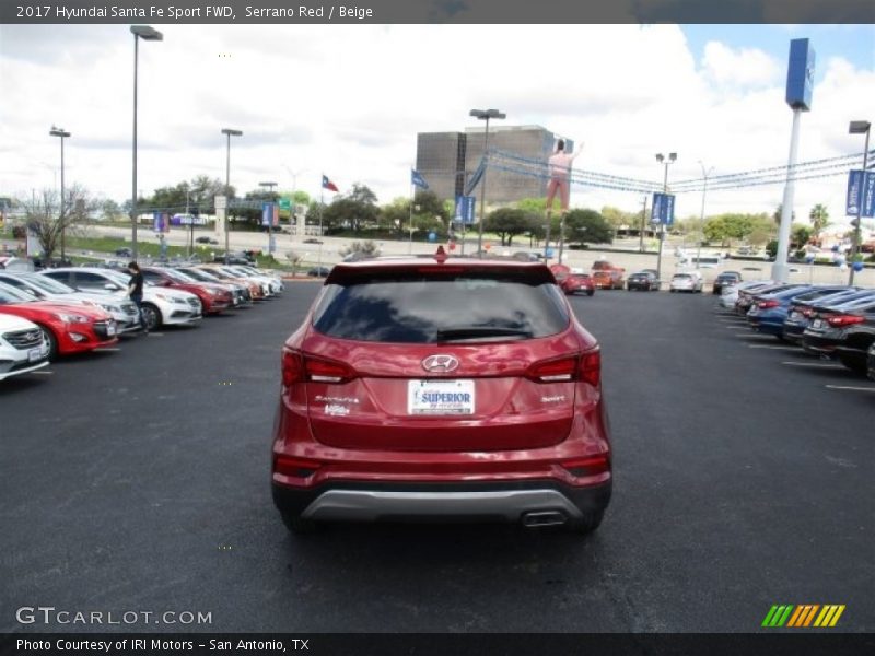 Serrano Red / Beige 2017 Hyundai Santa Fe Sport FWD