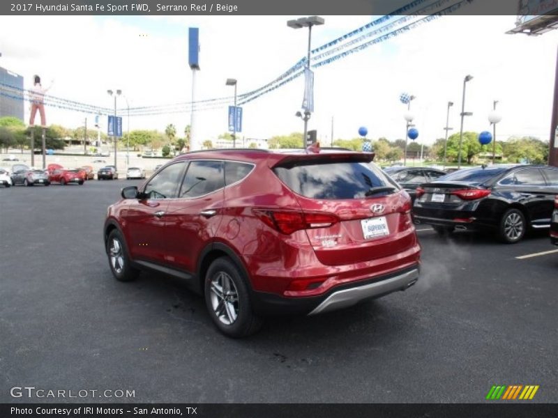 Serrano Red / Beige 2017 Hyundai Santa Fe Sport FWD