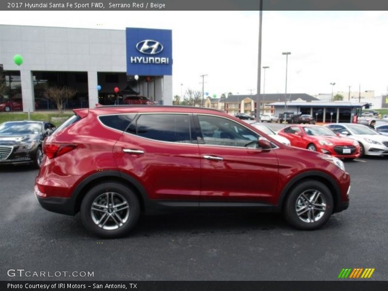 Serrano Red / Beige 2017 Hyundai Santa Fe Sport FWD