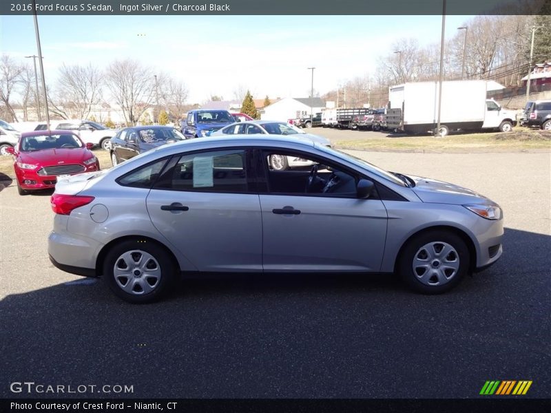 Ingot Silver / Charcoal Black 2016 Ford Focus S Sedan