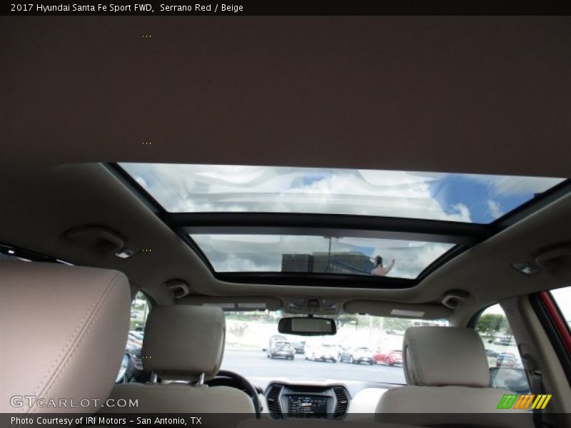 Serrano Red / Beige 2017 Hyundai Santa Fe Sport FWD