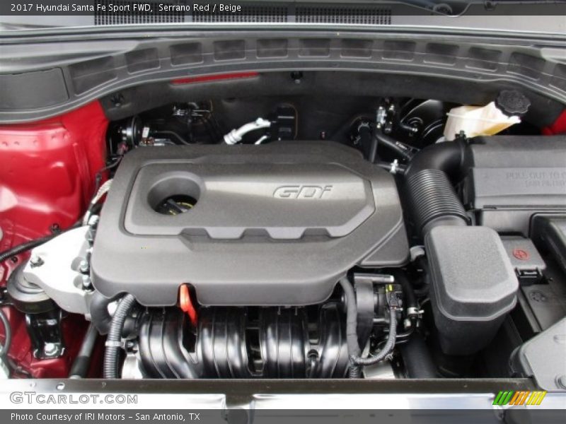 Serrano Red / Beige 2017 Hyundai Santa Fe Sport FWD