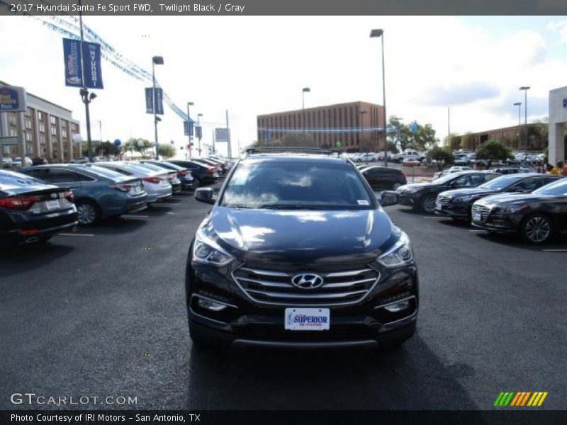 Twilight Black / Gray 2017 Hyundai Santa Fe Sport FWD