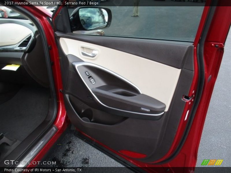 Serrano Red / Beige 2017 Hyundai Santa Fe Sport FWD