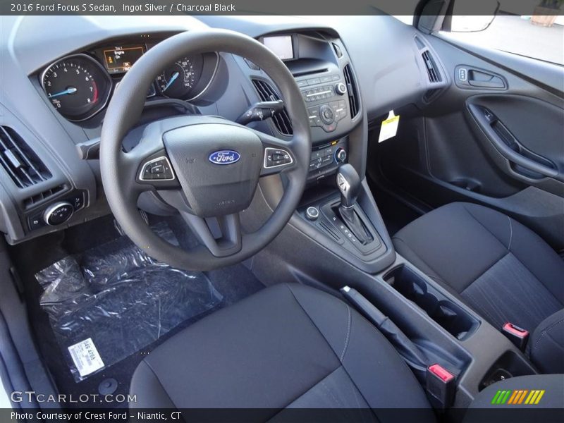 Ingot Silver / Charcoal Black 2016 Ford Focus S Sedan