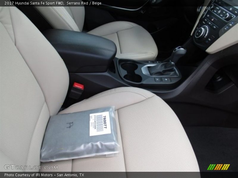Serrano Red / Beige 2017 Hyundai Santa Fe Sport FWD