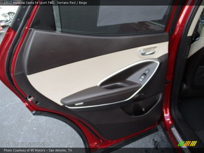 Serrano Red / Beige 2017 Hyundai Santa Fe Sport FWD