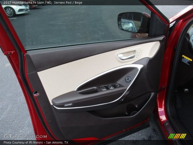 Serrano Red / Beige 2017 Hyundai Santa Fe Sport FWD