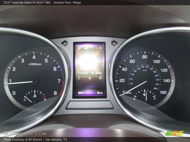 Serrano Red / Beige 2017 Hyundai Santa Fe Sport FWD