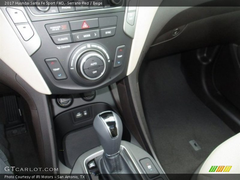 Serrano Red / Beige 2017 Hyundai Santa Fe Sport FWD