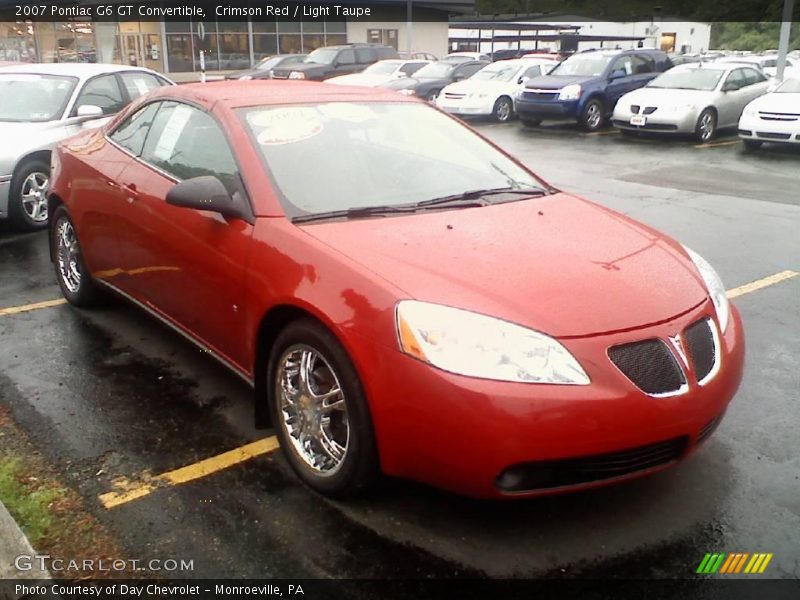 Crimson Red / Light Taupe 2007 Pontiac G6 GT Convertible