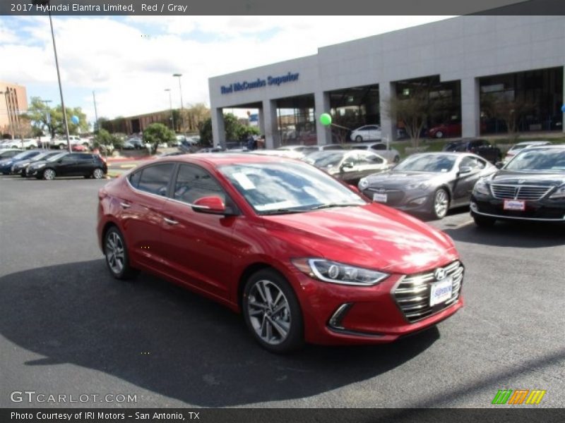 Red / Gray 2017 Hyundai Elantra Limited