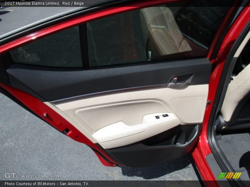 Red / Beige 2017 Hyundai Elantra Limited