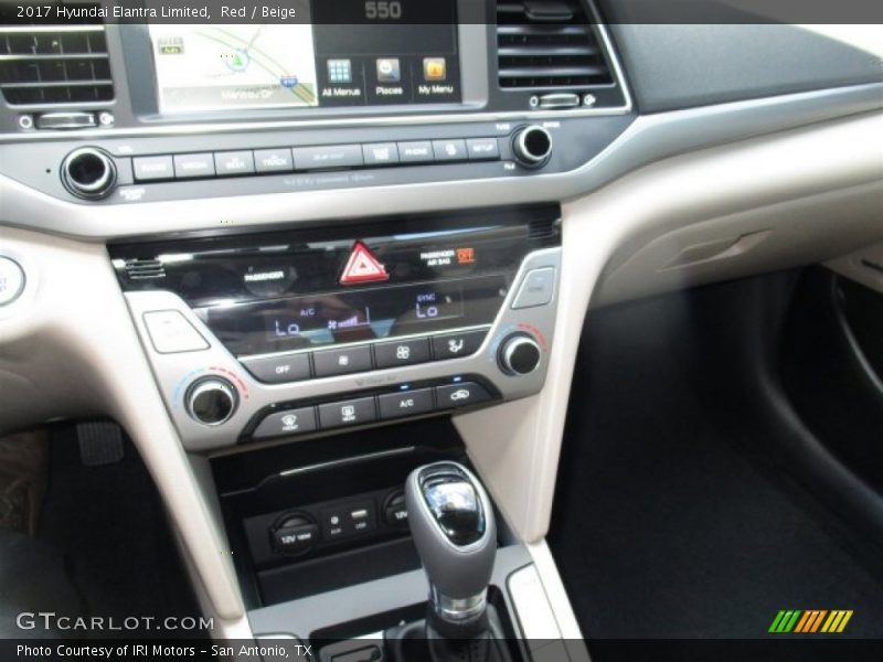 Red / Beige 2017 Hyundai Elantra Limited