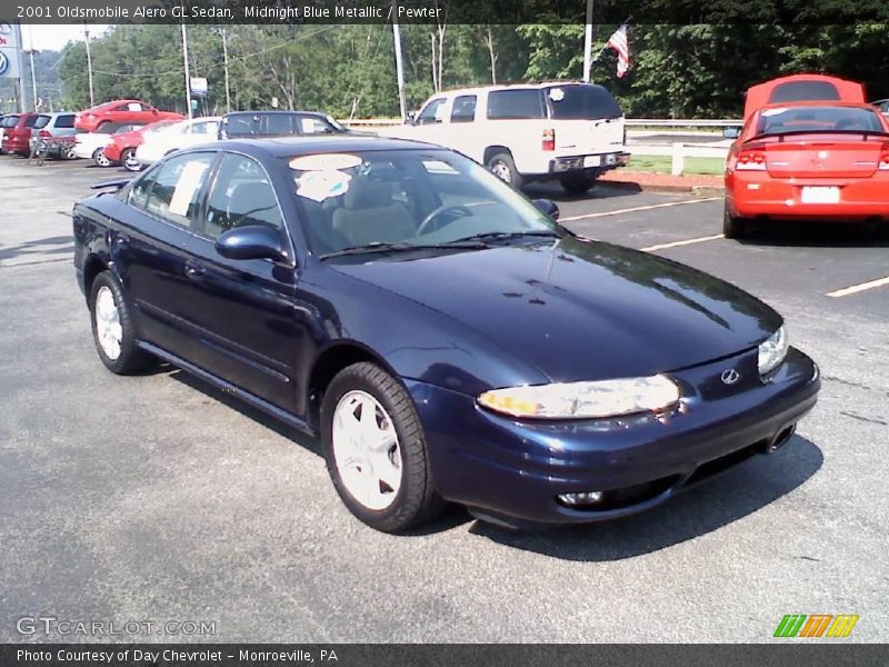 Midnight Blue Metallic / Pewter 2001 Oldsmobile Alero GL Sedan