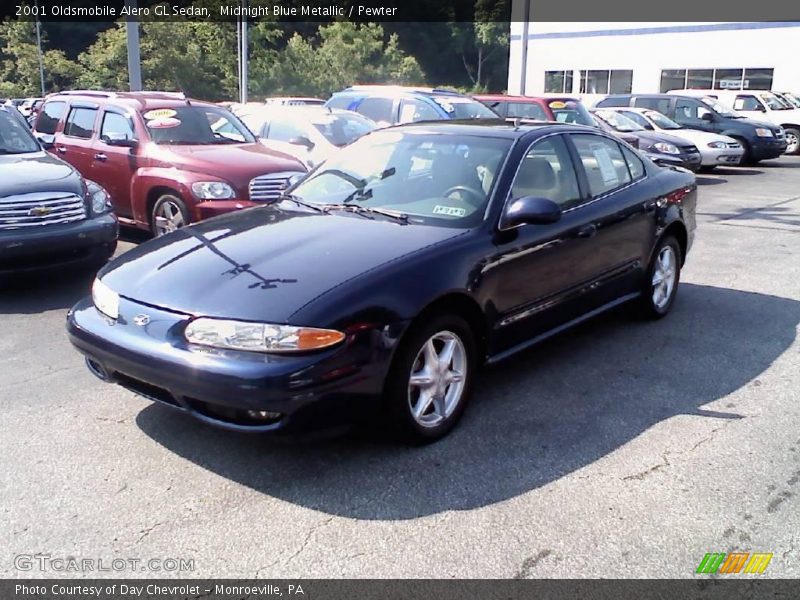 Midnight Blue Metallic / Pewter 2001 Oldsmobile Alero GL Sedan