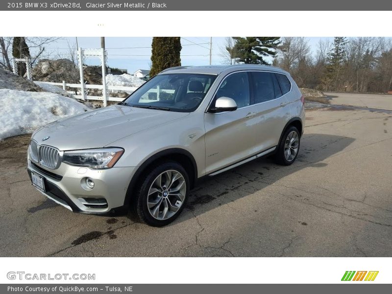 Glacier Silver Metallic / Black 2015 BMW X3 xDrive28d