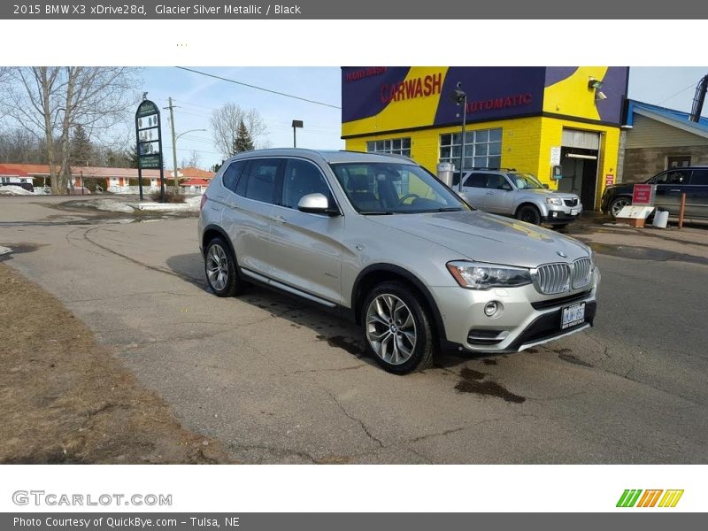 Glacier Silver Metallic / Black 2015 BMW X3 xDrive28d