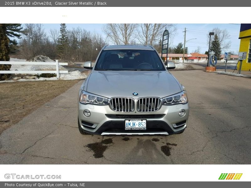 Glacier Silver Metallic / Black 2015 BMW X3 xDrive28d