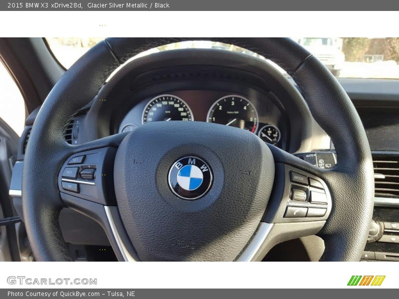 Glacier Silver Metallic / Black 2015 BMW X3 xDrive28d