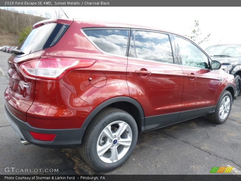 Sunset Metallic / Charcoal Black 2016 Ford Escape SE 4WD