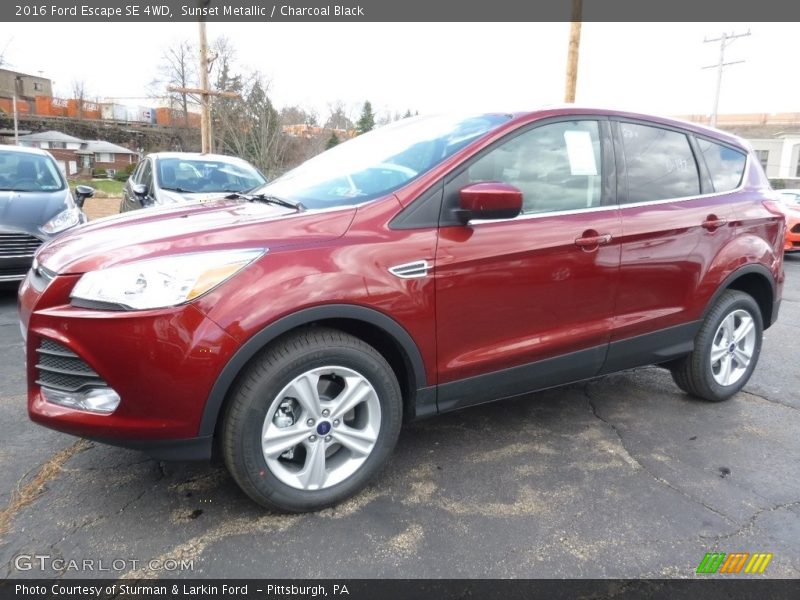 Sunset Metallic / Charcoal Black 2016 Ford Escape SE 4WD