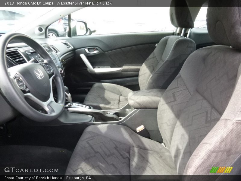 Alabaster Silver Metallic / Black 2013 Honda Civic LX Coupe