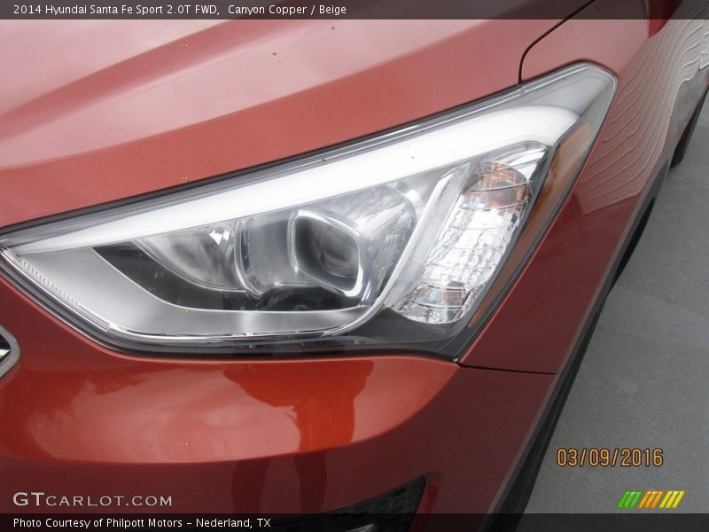 Canyon Copper / Beige 2014 Hyundai Santa Fe Sport 2.0T FWD
