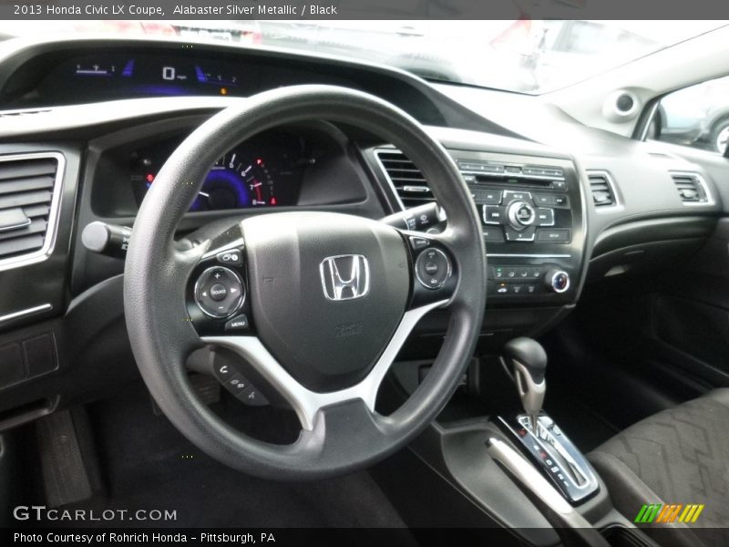 Alabaster Silver Metallic / Black 2013 Honda Civic LX Coupe