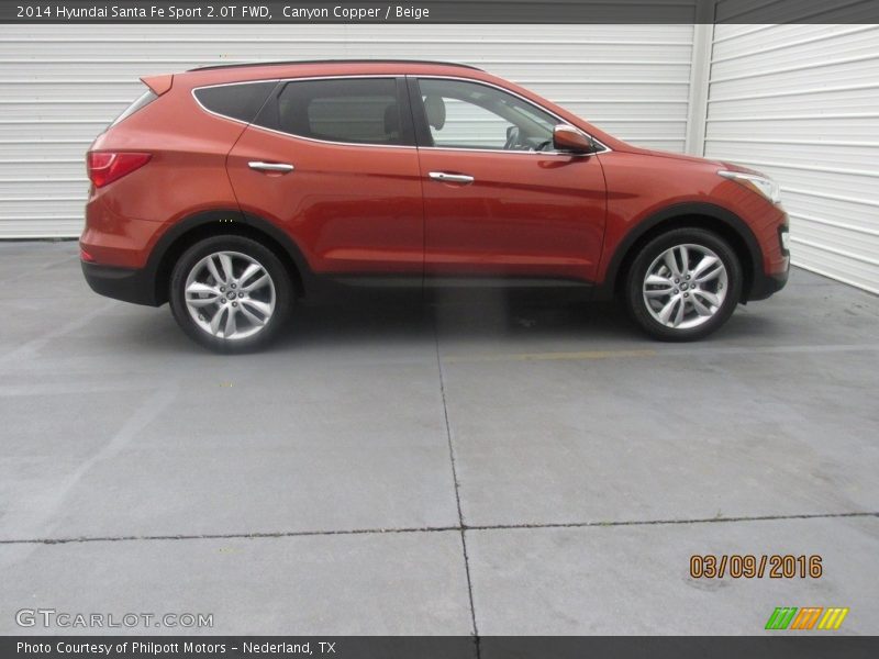 Canyon Copper / Beige 2014 Hyundai Santa Fe Sport 2.0T FWD