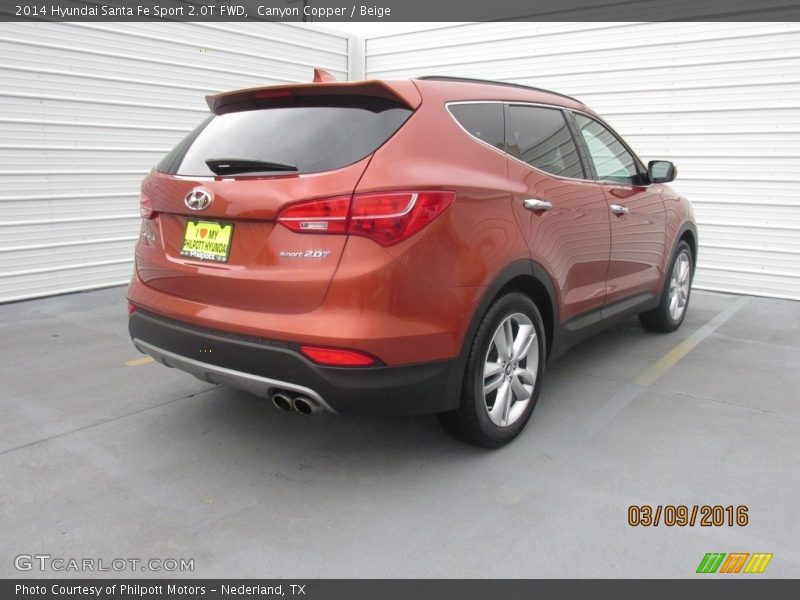 Canyon Copper / Beige 2014 Hyundai Santa Fe Sport 2.0T FWD