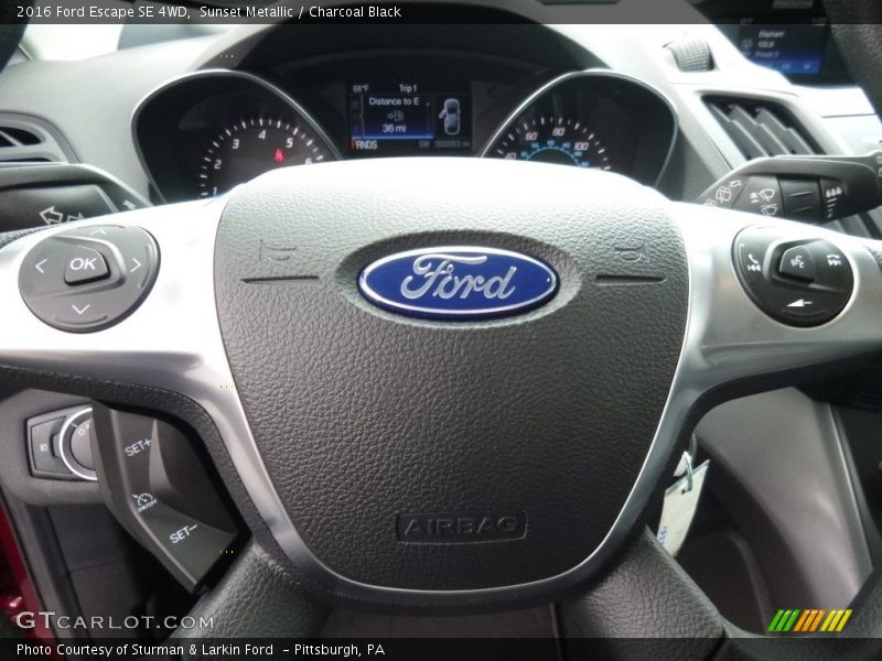 Sunset Metallic / Charcoal Black 2016 Ford Escape SE 4WD