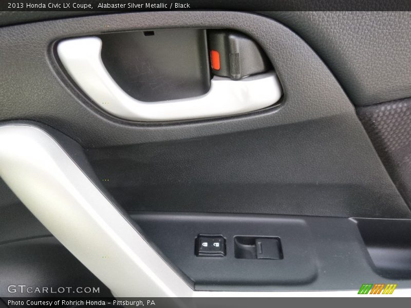 Alabaster Silver Metallic / Black 2013 Honda Civic LX Coupe