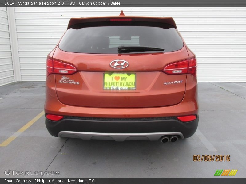 Canyon Copper / Beige 2014 Hyundai Santa Fe Sport 2.0T FWD