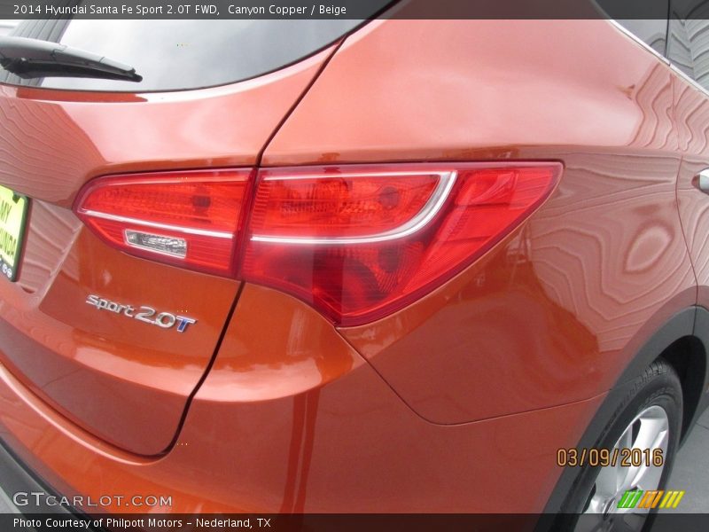 Canyon Copper / Beige 2014 Hyundai Santa Fe Sport 2.0T FWD