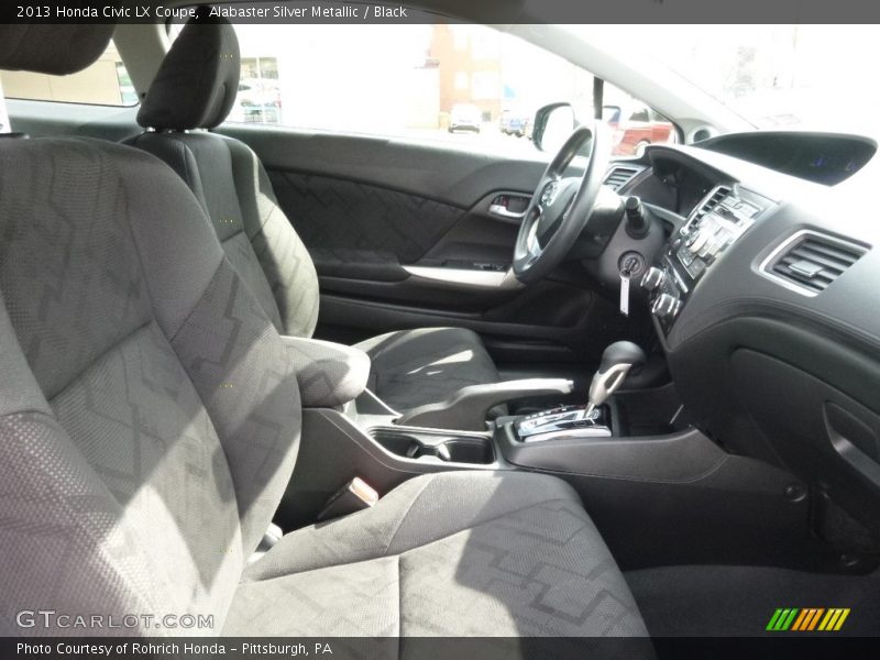 Alabaster Silver Metallic / Black 2013 Honda Civic LX Coupe