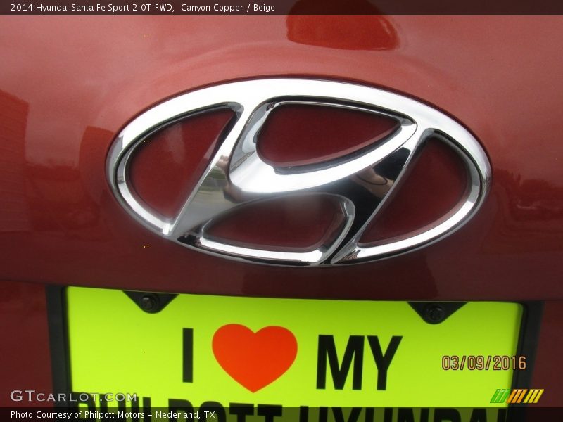 Canyon Copper / Beige 2014 Hyundai Santa Fe Sport 2.0T FWD