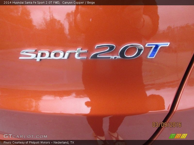 Canyon Copper / Beige 2014 Hyundai Santa Fe Sport 2.0T FWD
