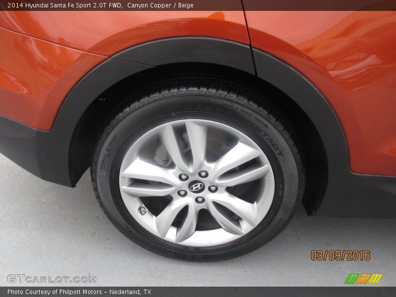 Canyon Copper / Beige 2014 Hyundai Santa Fe Sport 2.0T FWD