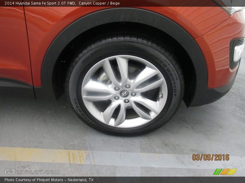 Canyon Copper / Beige 2014 Hyundai Santa Fe Sport 2.0T FWD