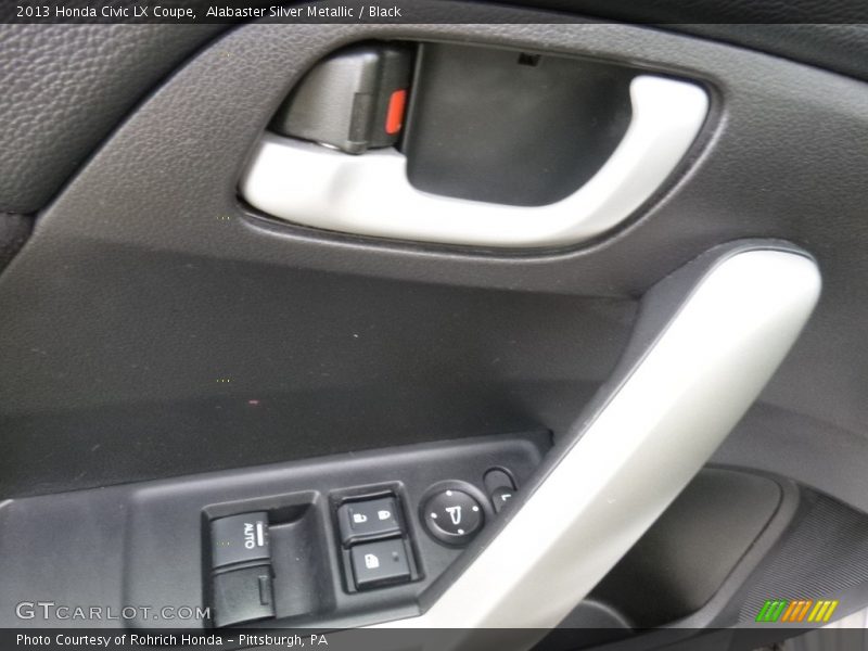 Alabaster Silver Metallic / Black 2013 Honda Civic LX Coupe