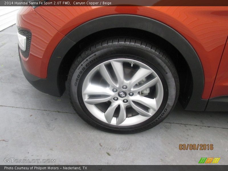 Canyon Copper / Beige 2014 Hyundai Santa Fe Sport 2.0T FWD