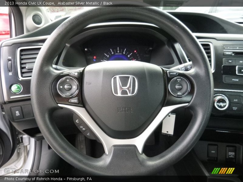 Alabaster Silver Metallic / Black 2013 Honda Civic LX Coupe