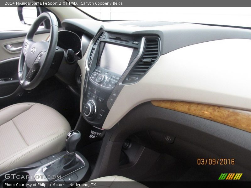Canyon Copper / Beige 2014 Hyundai Santa Fe Sport 2.0T FWD
