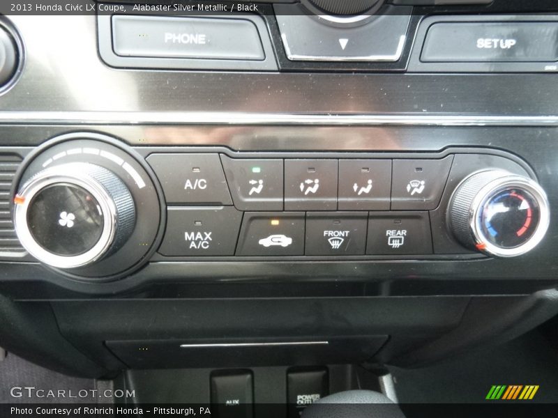 Alabaster Silver Metallic / Black 2013 Honda Civic LX Coupe