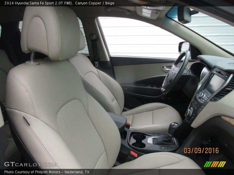 Canyon Copper / Beige 2014 Hyundai Santa Fe Sport 2.0T FWD