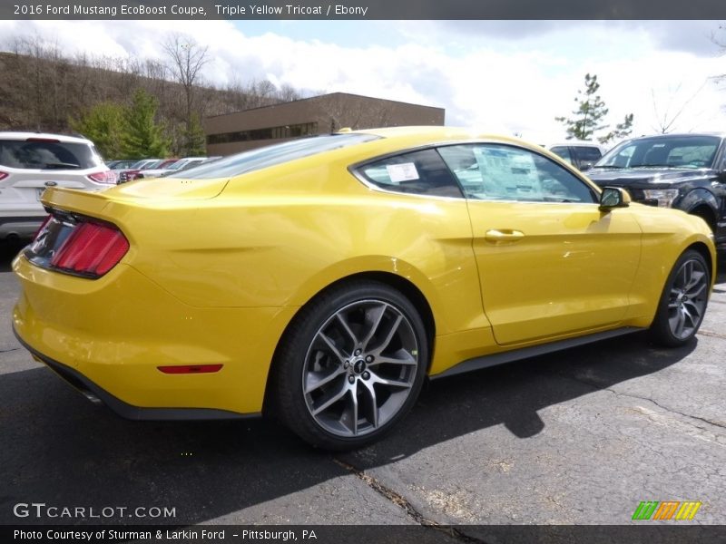 Triple Yellow Tricoat / Ebony 2016 Ford Mustang EcoBoost Coupe