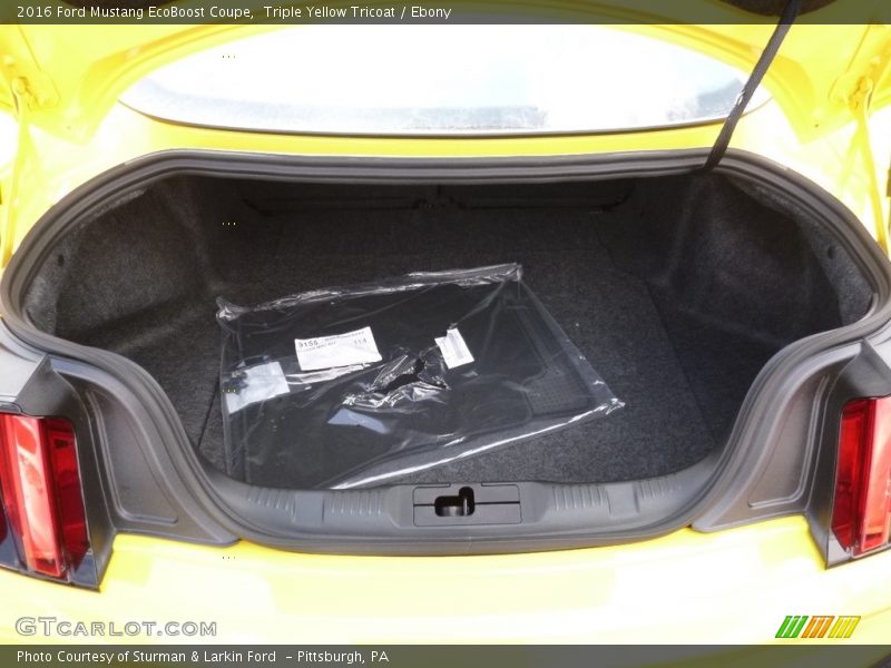 Triple Yellow Tricoat / Ebony 2016 Ford Mustang EcoBoost Coupe