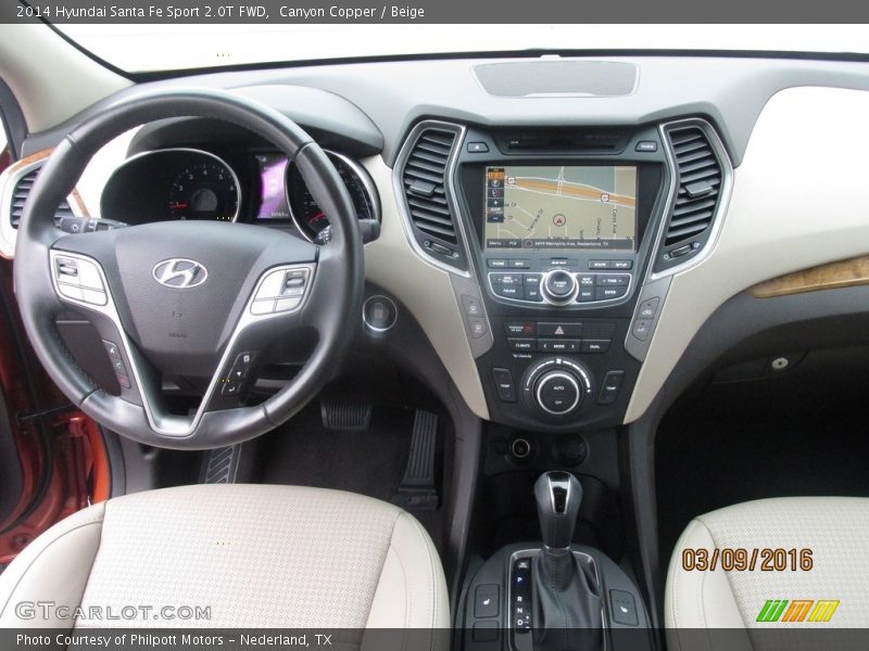 Canyon Copper / Beige 2014 Hyundai Santa Fe Sport 2.0T FWD