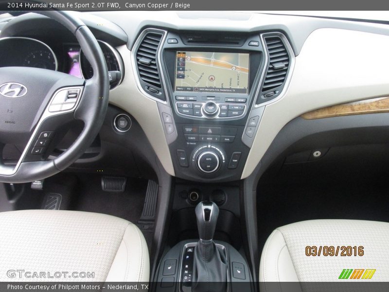 Canyon Copper / Beige 2014 Hyundai Santa Fe Sport 2.0T FWD